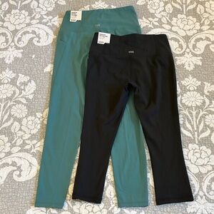 DSG Momentum Black Capri and Teal Leggings 7/8 ~ Both Size XS